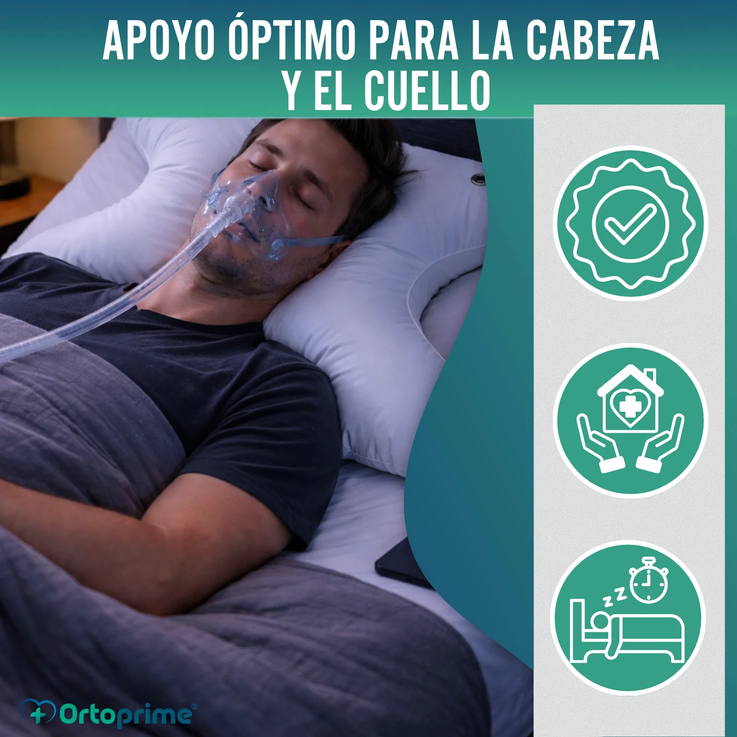 Almohada CPAP Ortopédica para Máscara Respiratoria - Image 4