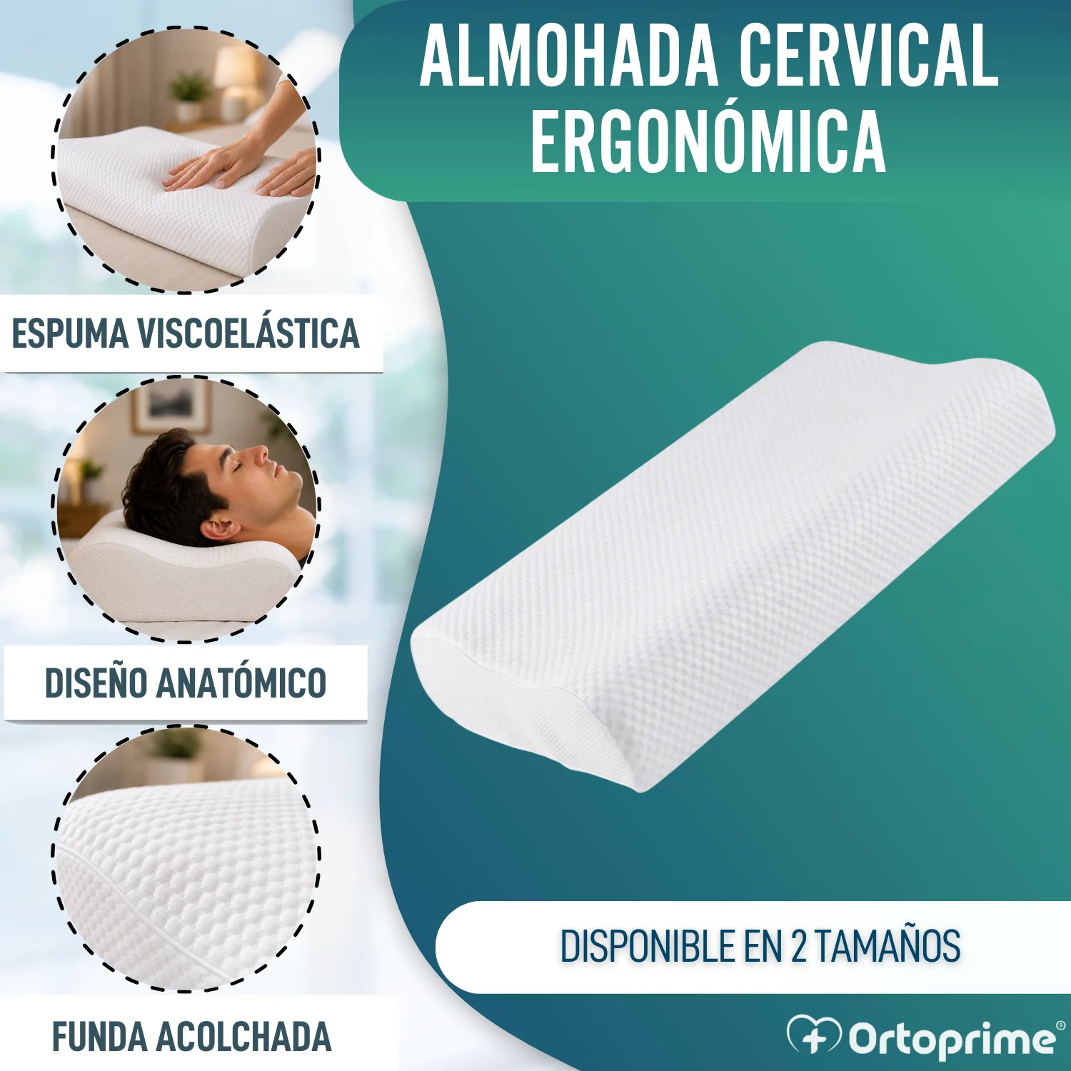 Almohada Viscoelástica Cervical | Apoyo Efectivo - Image 3