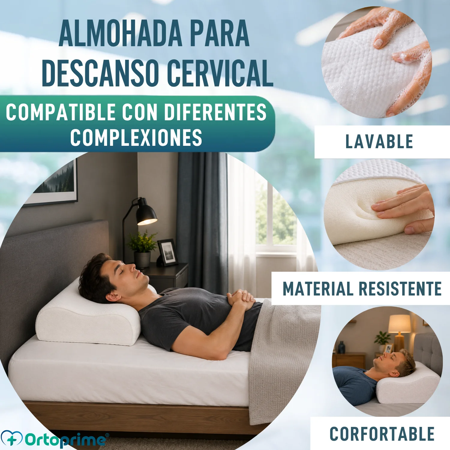 Almohada Viscoelástica Cervical | Apoyo Efectivo - Image 5