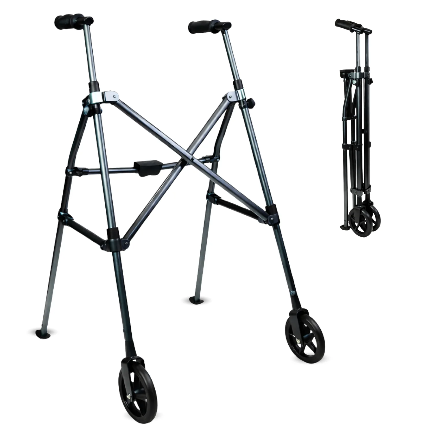 Andador de Aluminio Plegable Tipo Paraguas | Altura Regulable