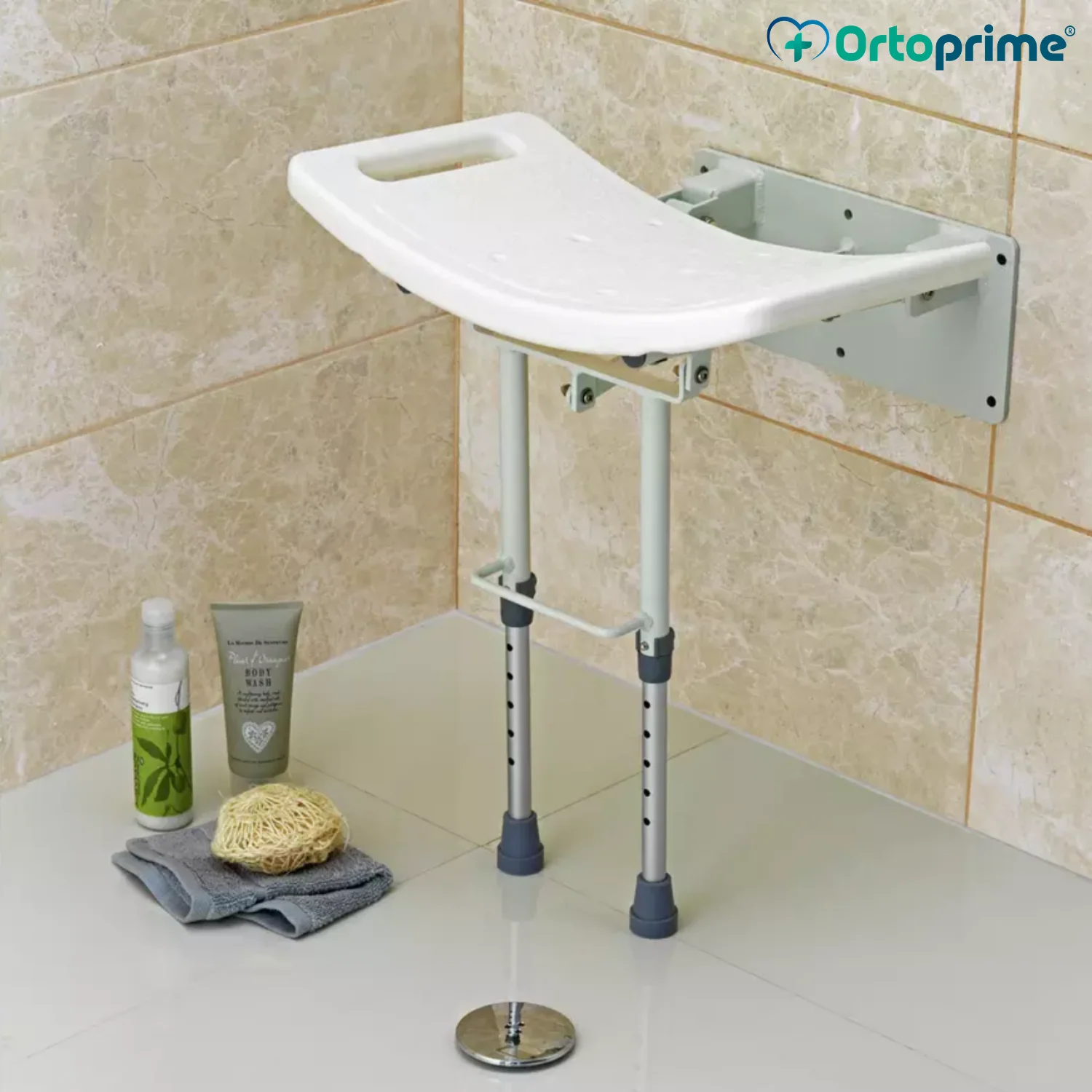 Asiento de Ducha Abatible con Patas Pared - Image 5