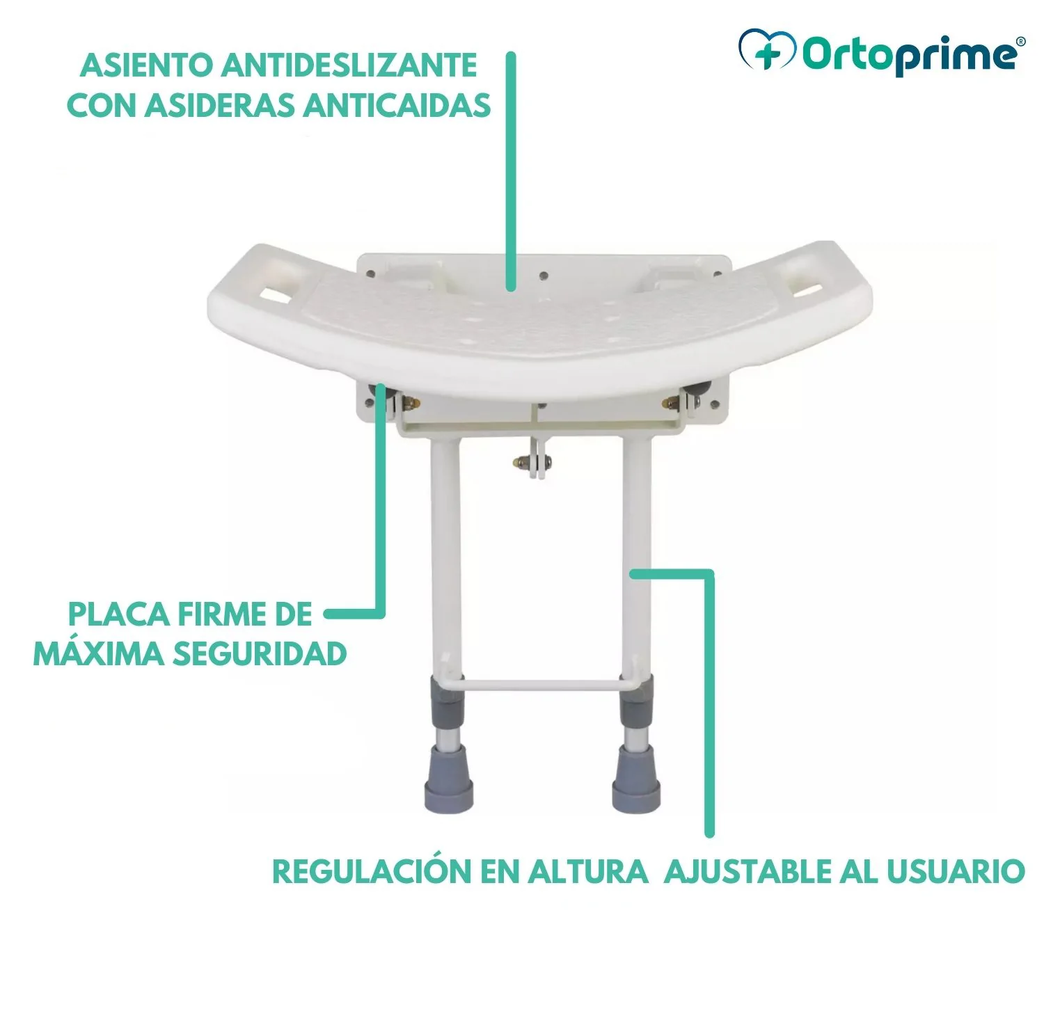 Asiento de Ducha Abatible con Patas Pared - Image 7