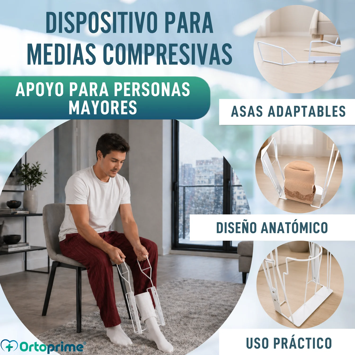 Calzador Medias de Compresión y Calcetines | Ayuda Plegable - Image 6