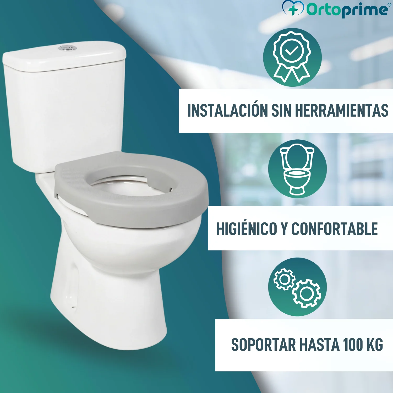Elevador WC Blando 3 cm Gris - Image 3