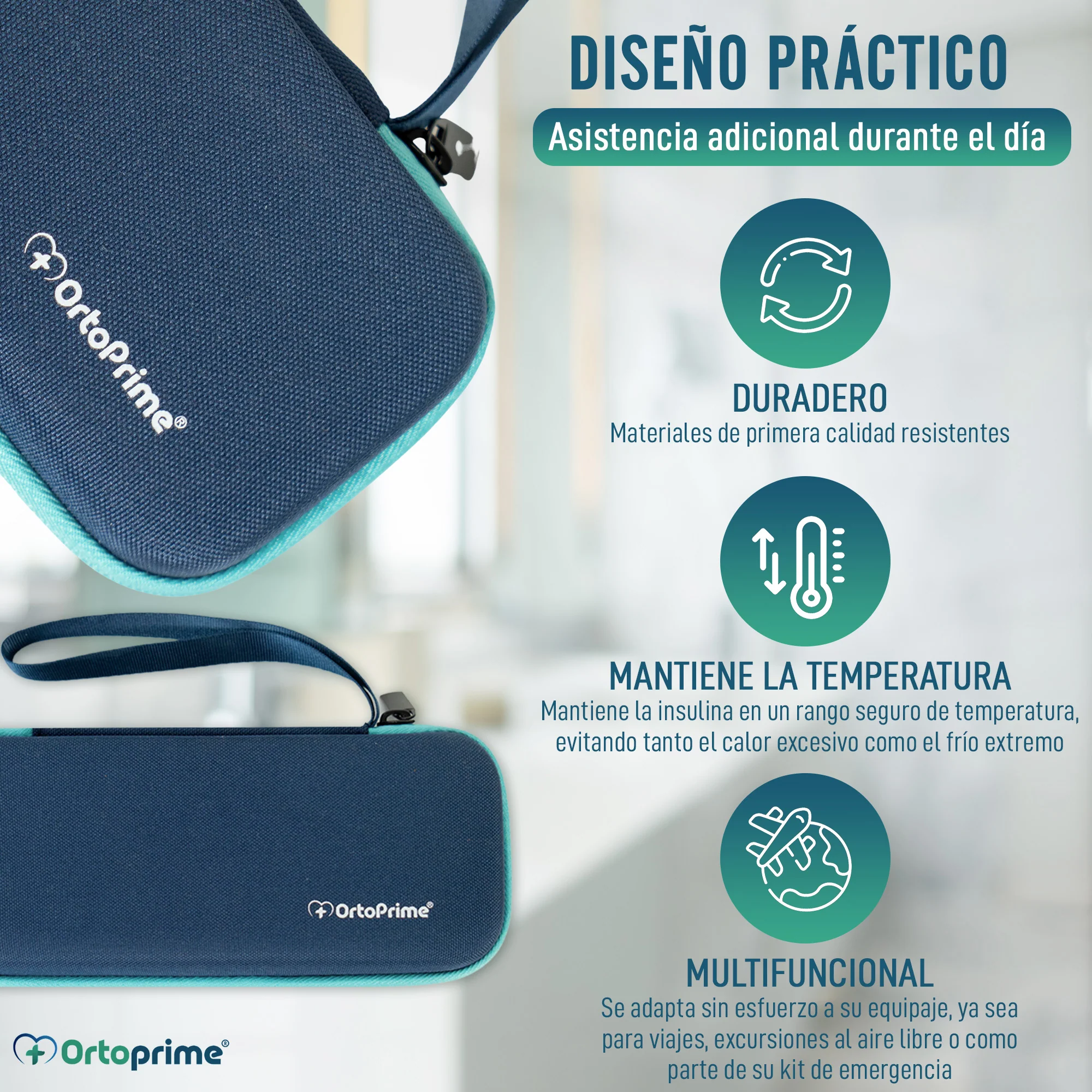 Estuche Insulina Isotérmico con 2 Bolsas Gel Frío y Cremallera - Image 5