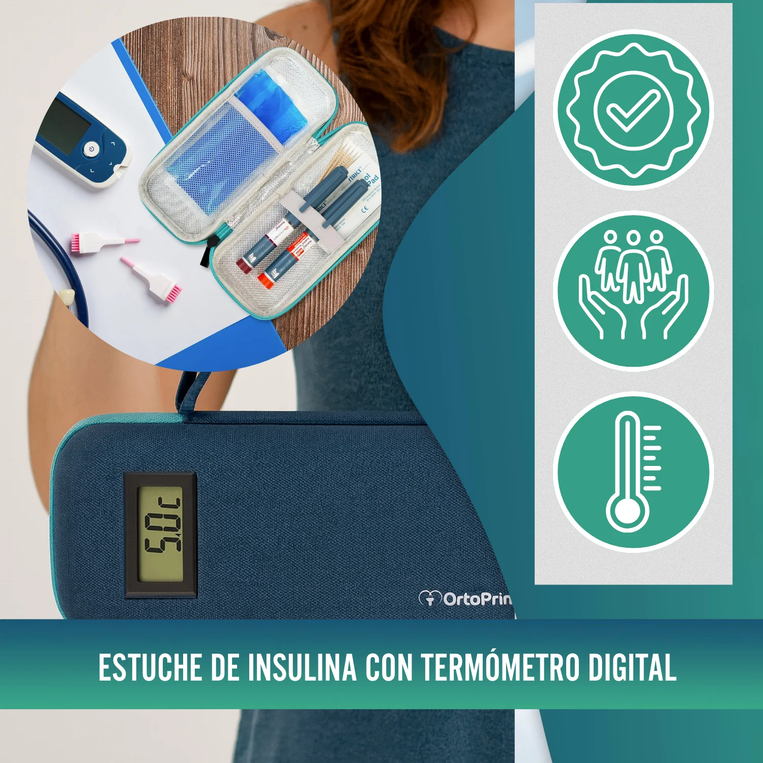 Estuche para Insulina con Termómetro| Nevera para Diabéticos - Image 2