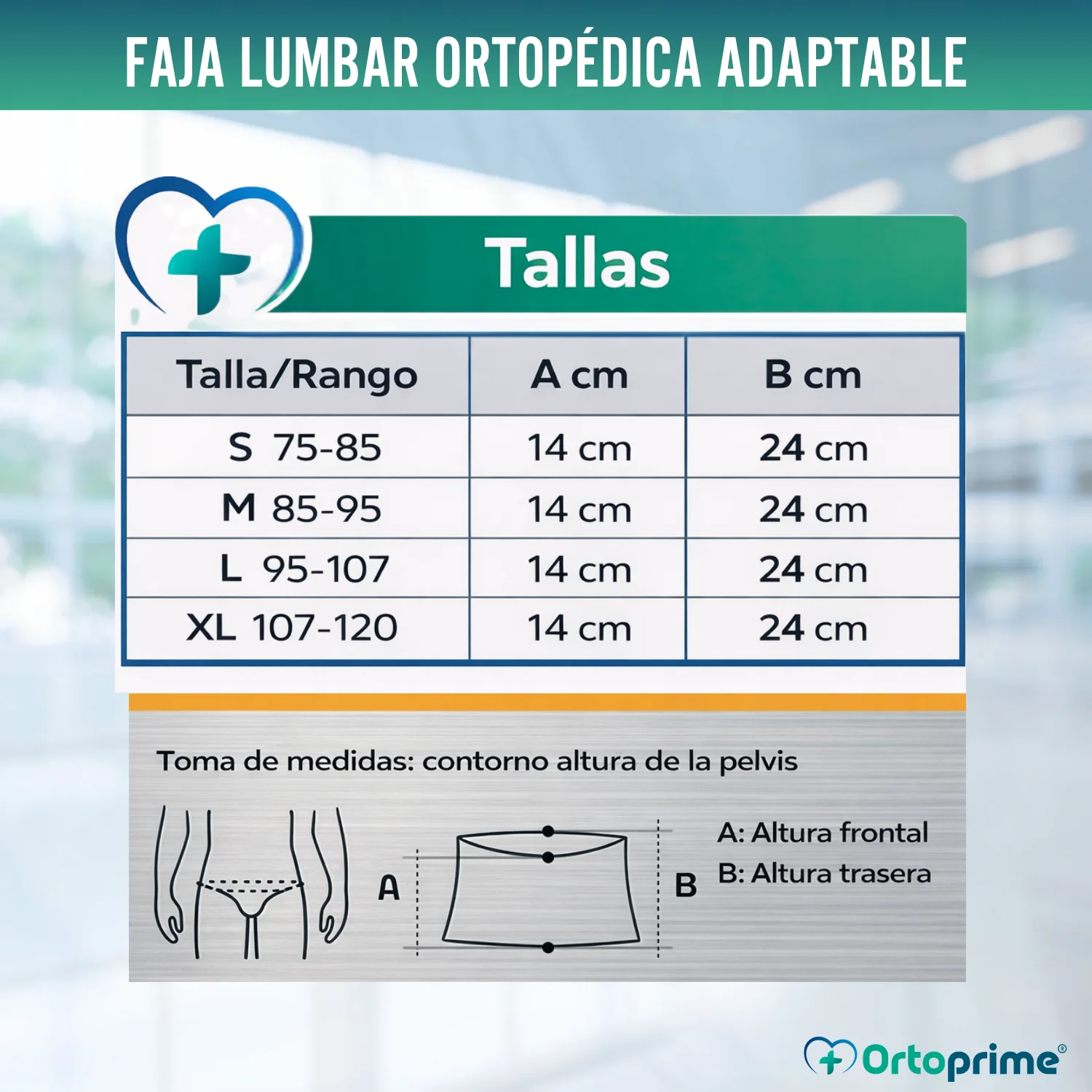 Faja Laboral Lumbosacrosa con Tirantes | Órtesis Ajustable - Image 2