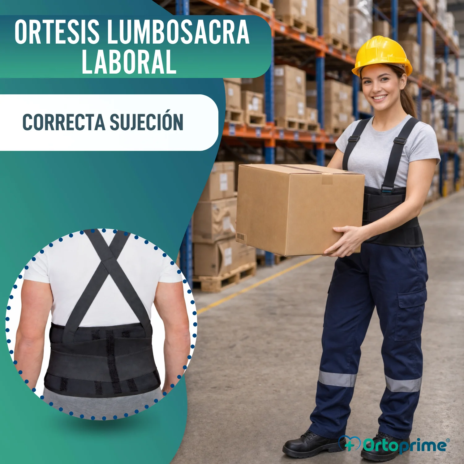 Faja Laboral Lumbosacrosa con Tirantes | Órtesis Ajustable - Image 4