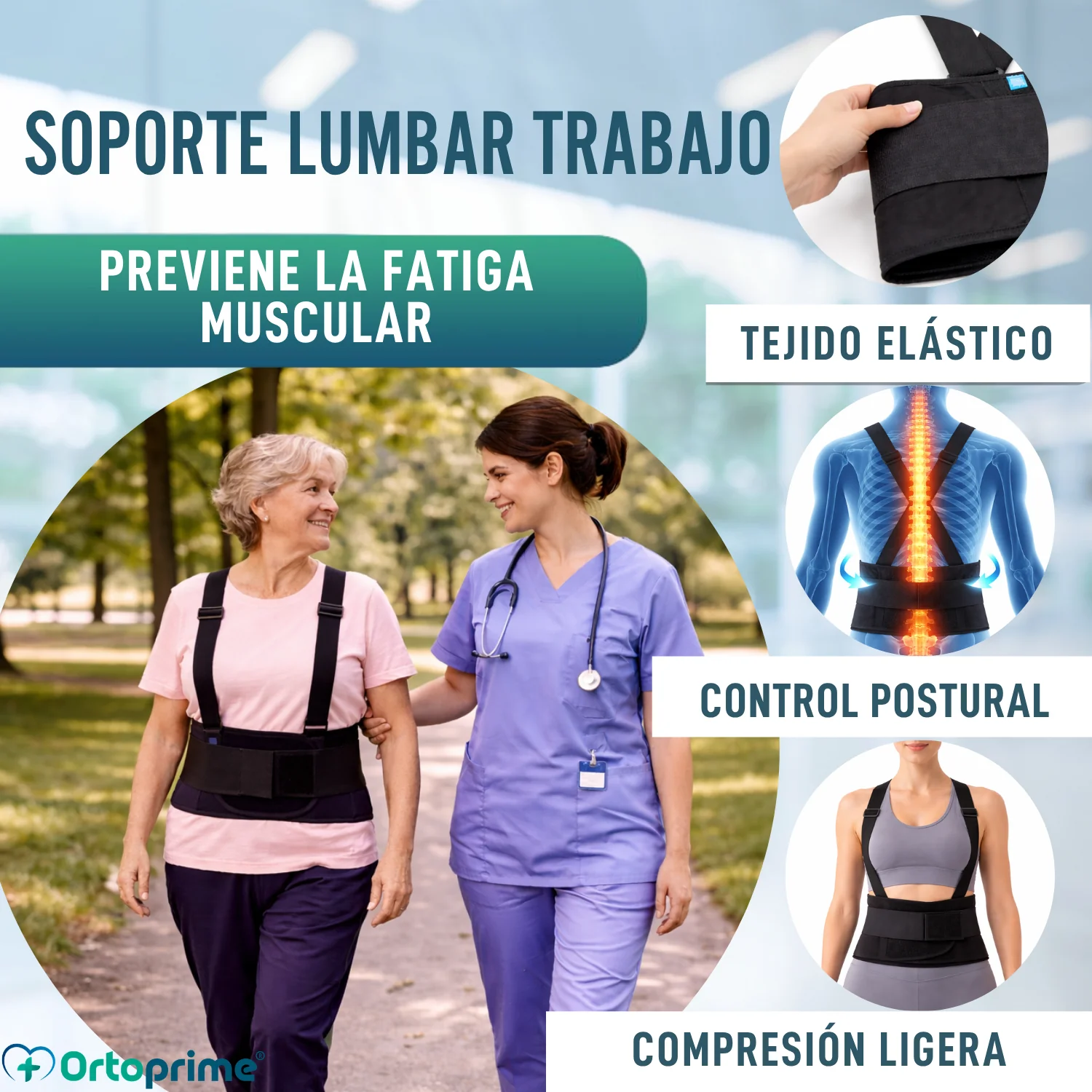 Faja Laboral Lumbosacrosa con Tirantes | Órtesis Ajustable - Image 5