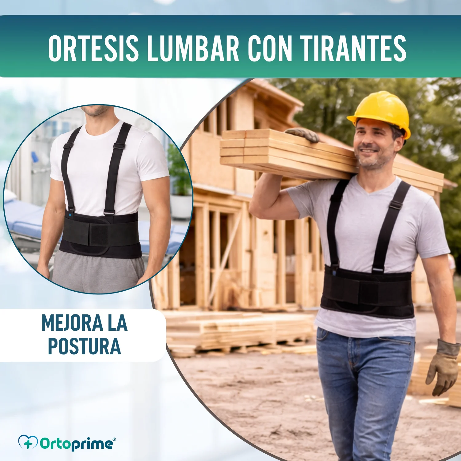 Faja Laboral Lumbosacrosa con Tirantes | Órtesis Ajustable - Image 6