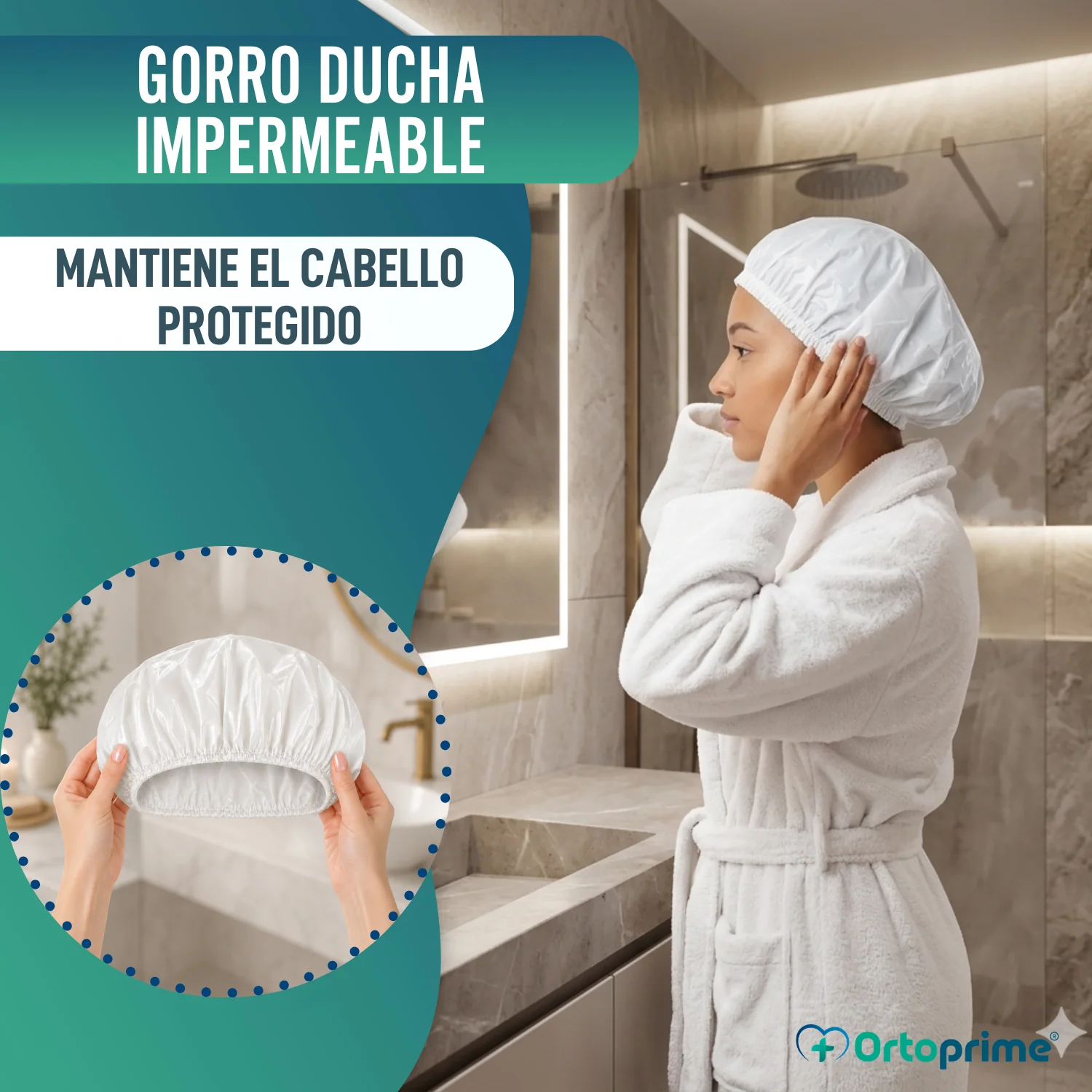 Gorro de Baño Reutilizable Lavable y Transpirable | Talla Única - Image 3