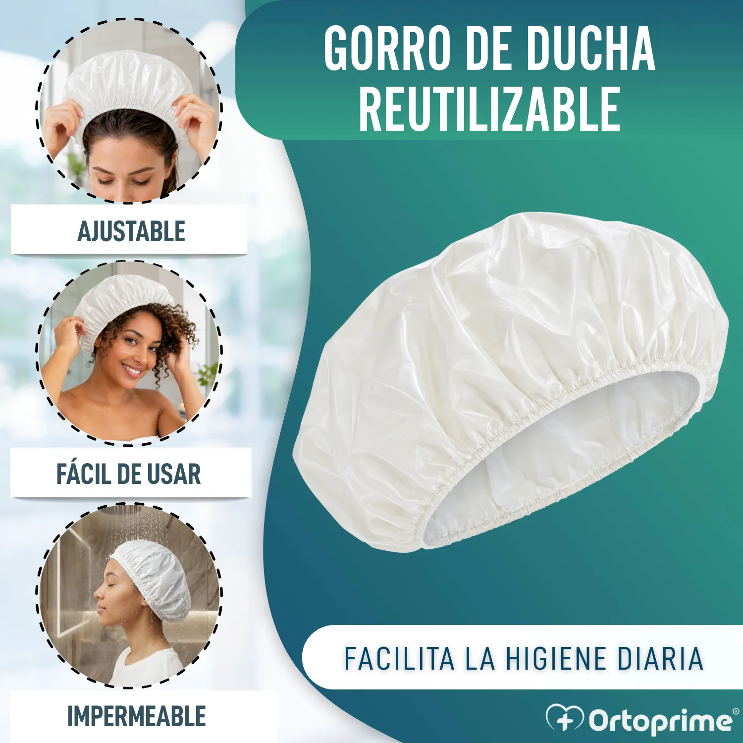 Gorro de Baño Reutilizable Lavable y Transpirable | Talla Única - Image 4