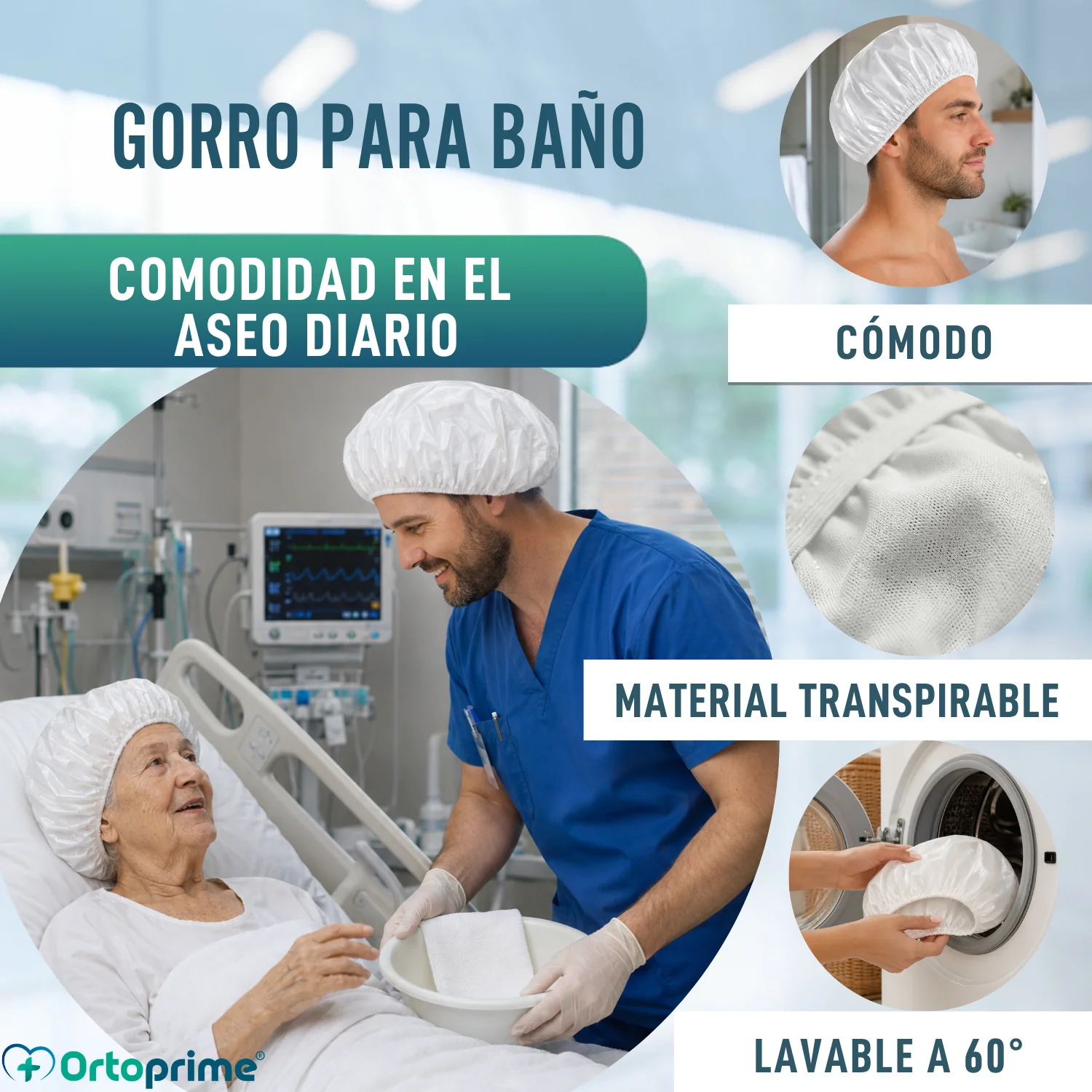 Gorro de Baño Reutilizable Lavable y Transpirable | Talla Única - Image 6