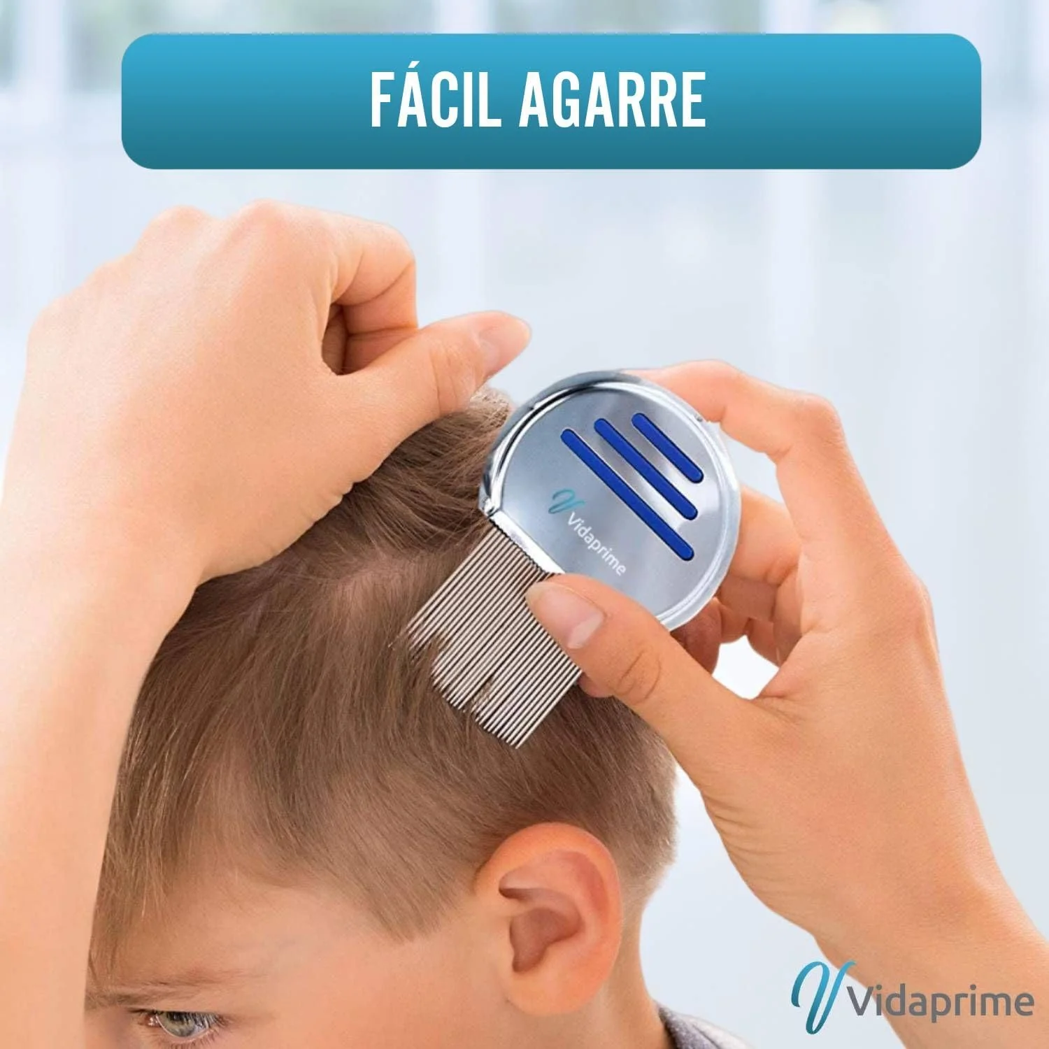 Liendrera con Púas de Acero Inoxidable para Piojos y Liendres - Image 3