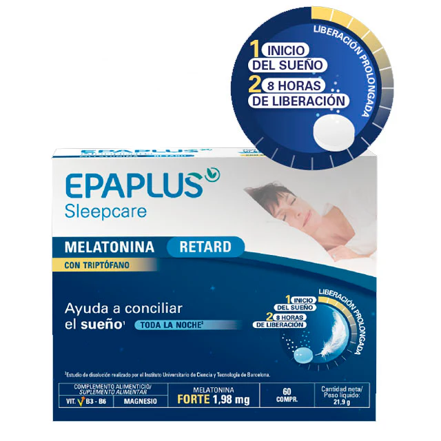 Melatonina con Triptófano de Efecto Prolongado | Con Vitaminas