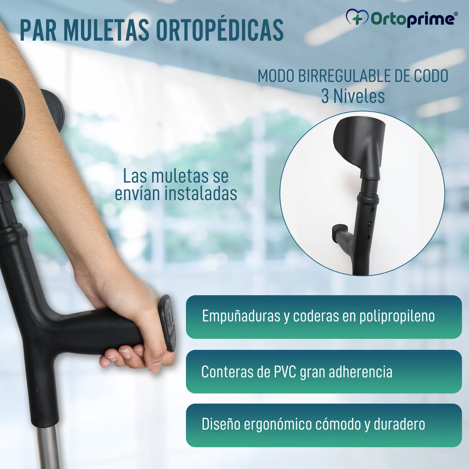 Muletas Regulables con Conteras Anchas - Image 5