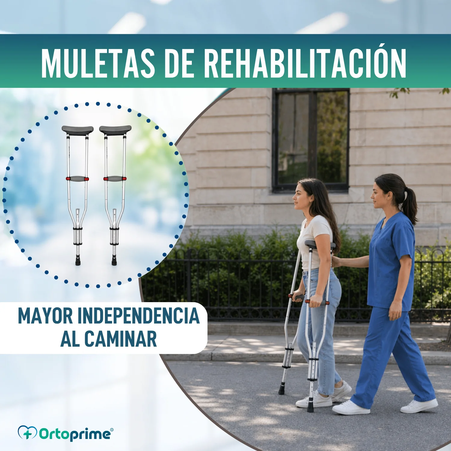 Muletas Axilares de Aluminio con Doble Regulación | Pack x2 - Image 5
