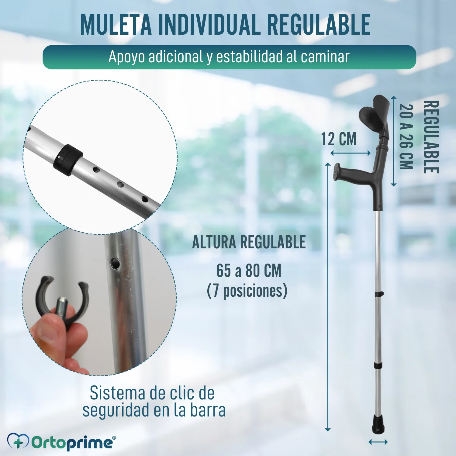 Muletas Adulto Regulables con Cubre Escayola - Image 5