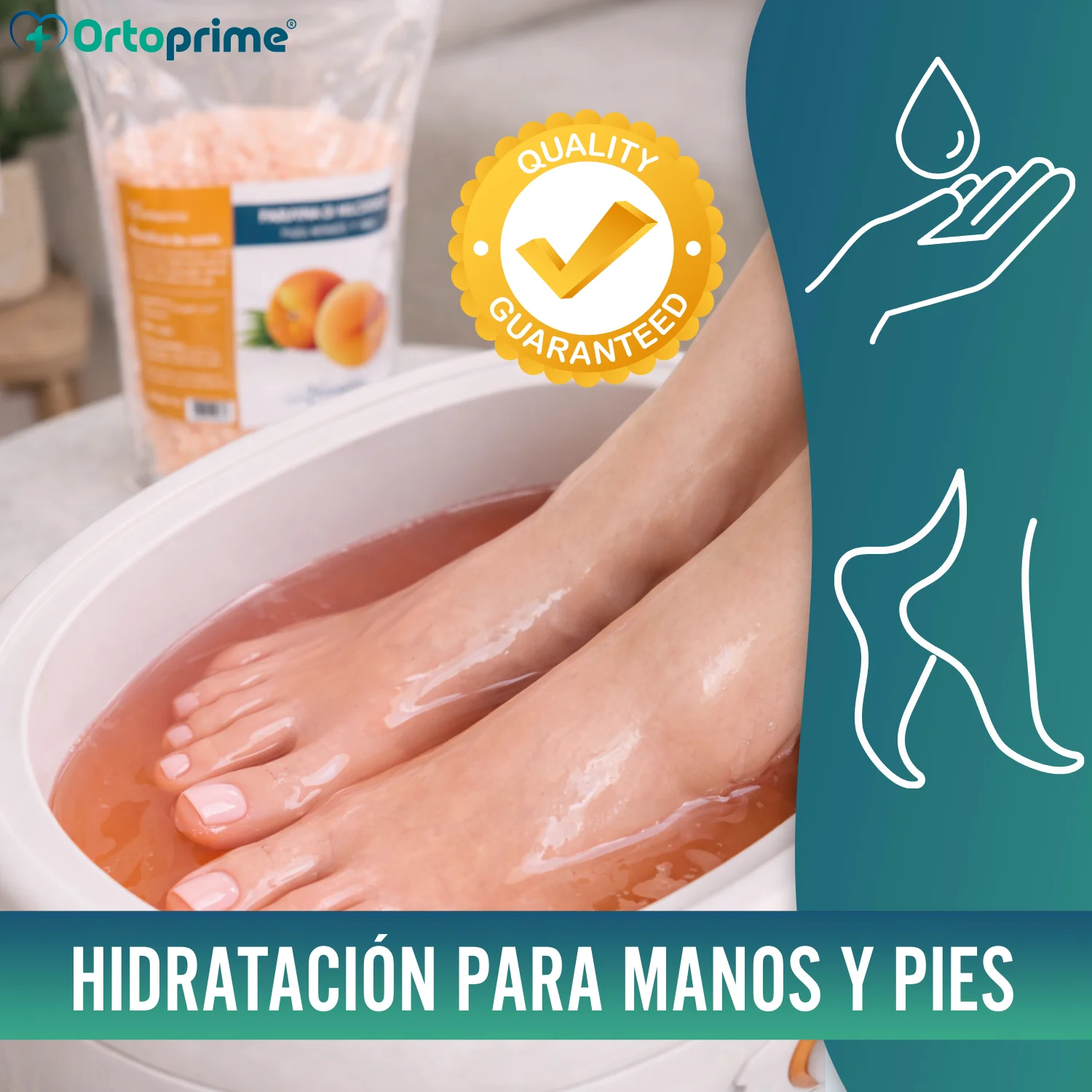Pack Parafina de Rehabilitación Manos y Pies 3000ml | Melocotón - Image 6