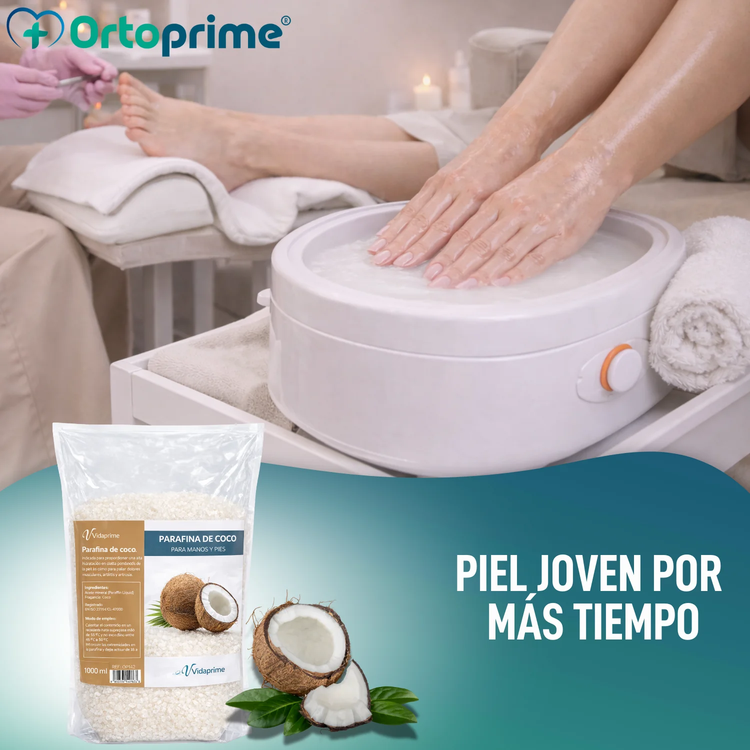 Parafina Antioxidante de Rehabilitación para Manos y Pies | Coco - Image 3
