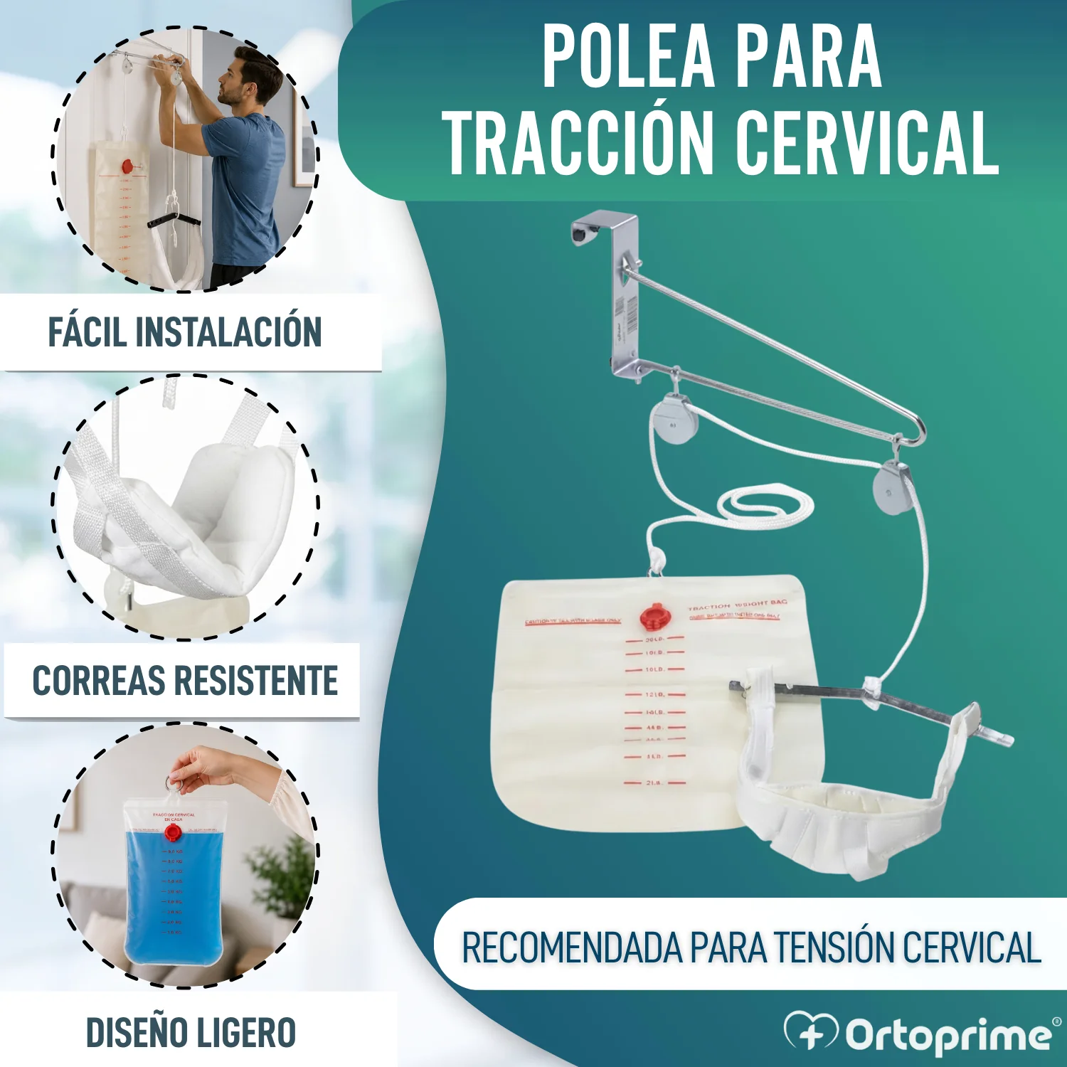 Polea Portátil para Tracción Cervical - Image 3
