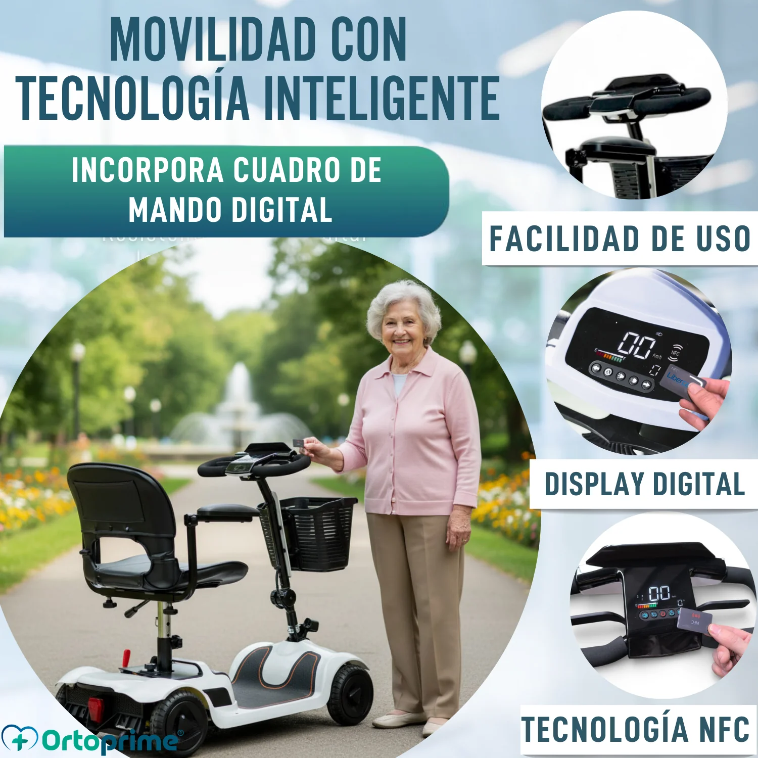 Scooter Eléctrico Inteligente con Tecnología NFC | 4 Ruedas - Image 9