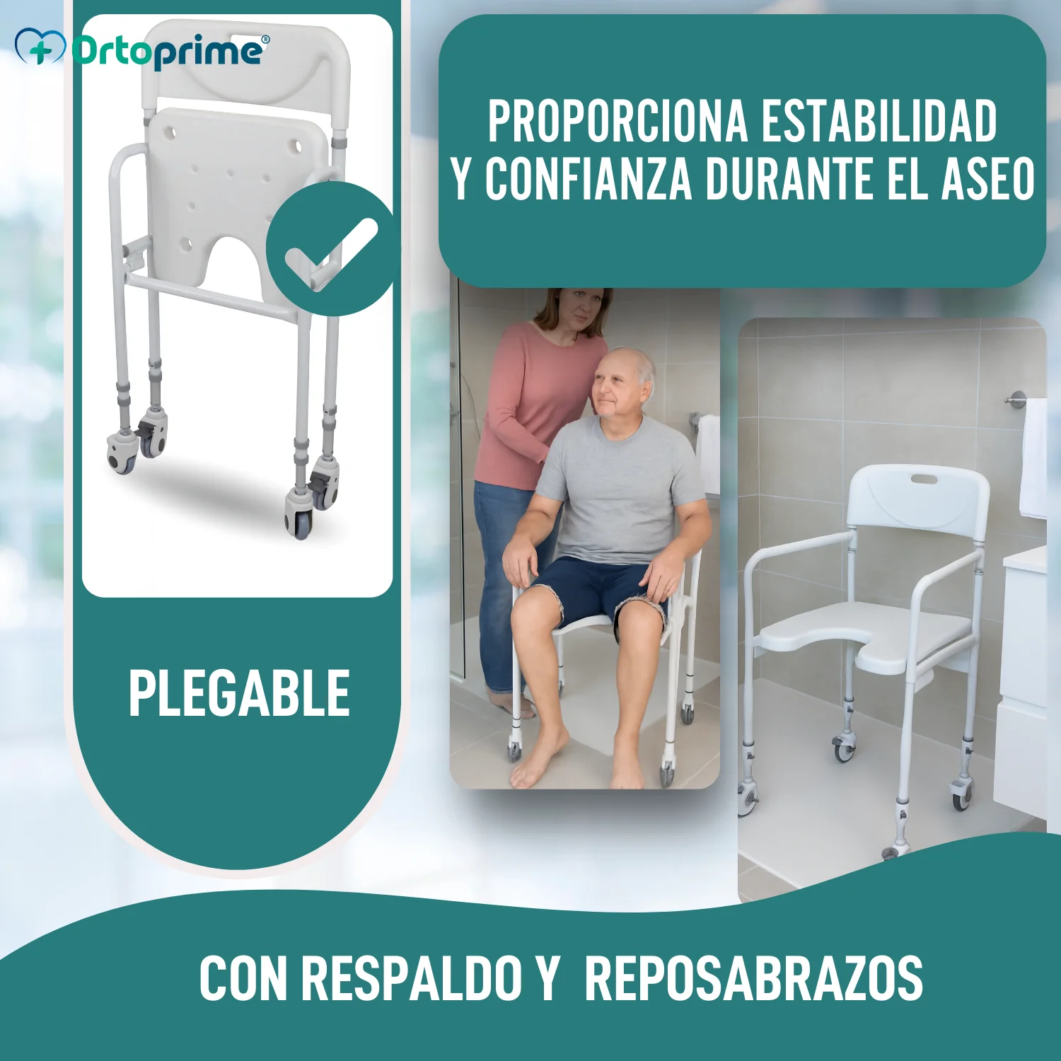 Silla de Ducha en Forma de U | Asiento para Baño Plegable - Image 6