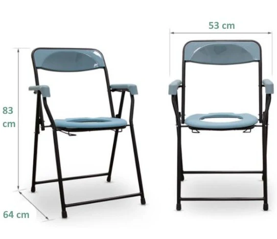 Silla WC Sanitaria Luxury con Reposabrazos Plegable - Image 3