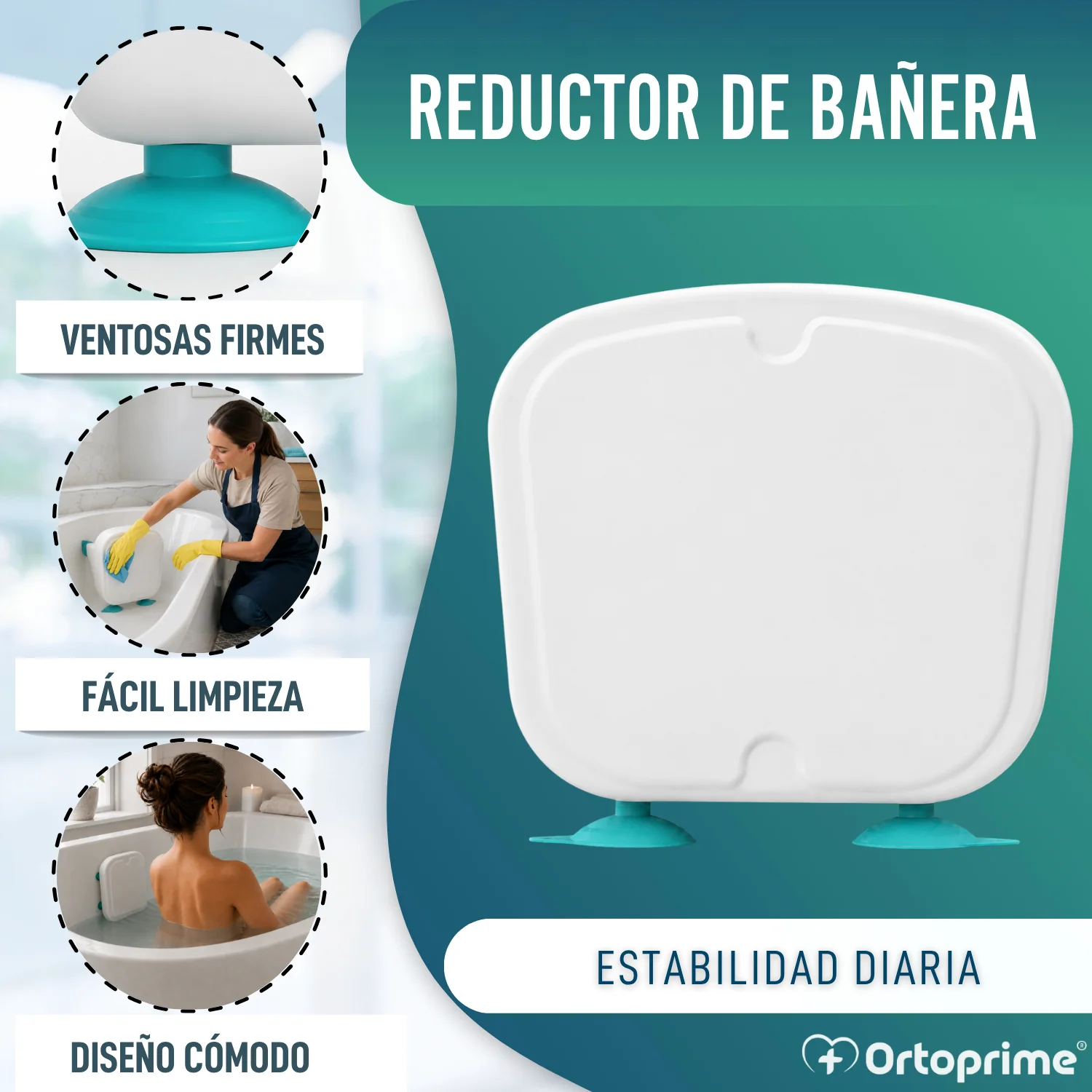 Soporte Reductor para Bañera con Ventosas | Adaptable - Image 3