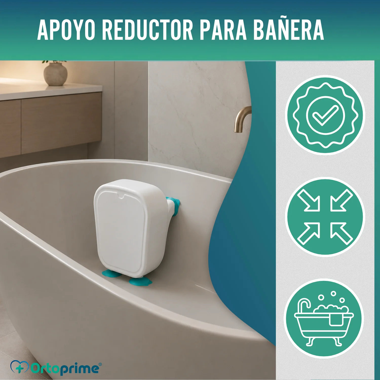 Soporte Reductor para Bañera con Ventosas | Adaptable - Image 7